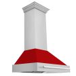 ZLINE 36 in. Stainless Steel Range Hood with Stainless Steel Handle (8654STX-36) [Color: Red Matte] For Discount