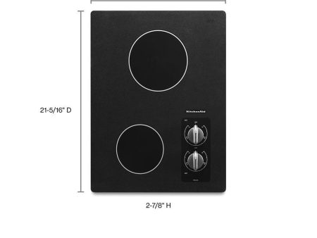 15  Electric Cooktop with 2 Radiant Elements Online Sale