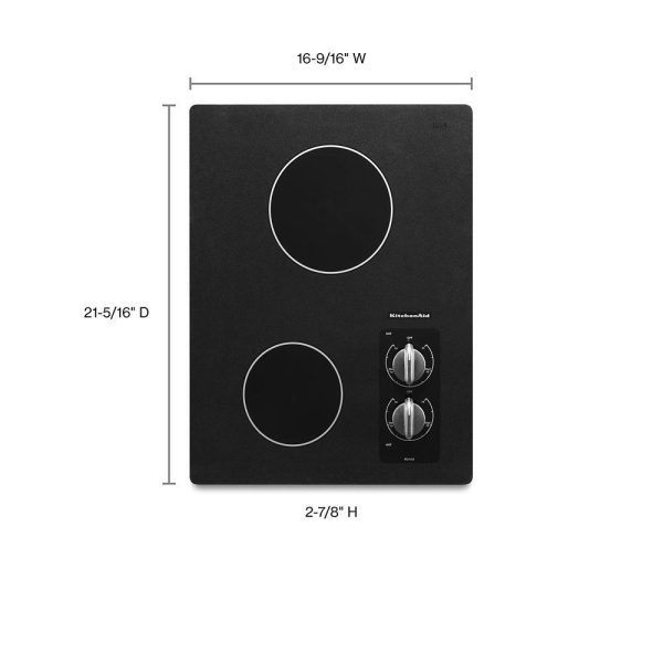 15  Electric Cooktop with 2 Radiant Elements Online Sale