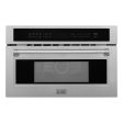 ZLINE 30 In. Microwave Oven in DuraSnow Stainless Steel with Traditional Handle (MWO-30-SS) Hot on Sale