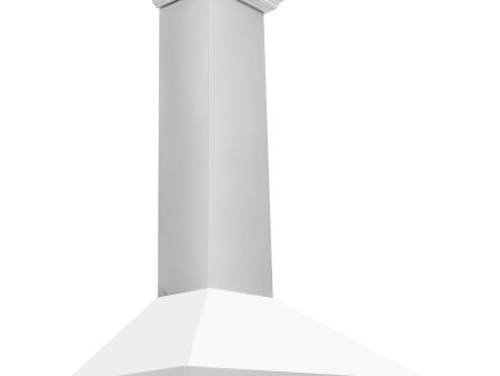 ZLINE 48 in. Convertible Stainless Steel Range Hood with Stainless Steel Handle (KB4STX-48) [Color: White Matte] Discount