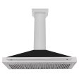 ZLINE 48 in. Convertible Fingerprint Resistant DuraSnow Stainless Steel Range Hood with Stainless Steel Handle (KB4SNX-48) [Color: Black Matte Shell] Supply