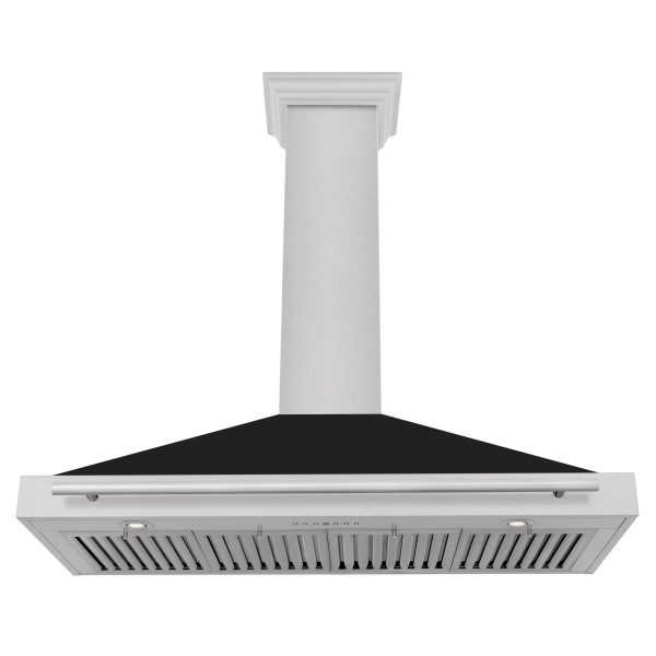 ZLINE 48 in. Convertible Fingerprint Resistant DuraSnow Stainless Steel Range Hood with Stainless Steel Handle (KB4SNX-48) [Color: Black Matte Shell] Supply