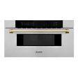 ZLINE Autograph Edition 30  1.2 cu. ft. Built-In Microwave Drawer in Stainless Steel with Accents (MWDZ-30) [Color: Gold] Online now