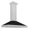 ZLINE 48 in. Convertible Fingerprint Resistant DuraSnow Stainless Steel Range Hood with Stainless Steel Handle (KB4SNX-48) [Color: Black Matte Shell] Supply