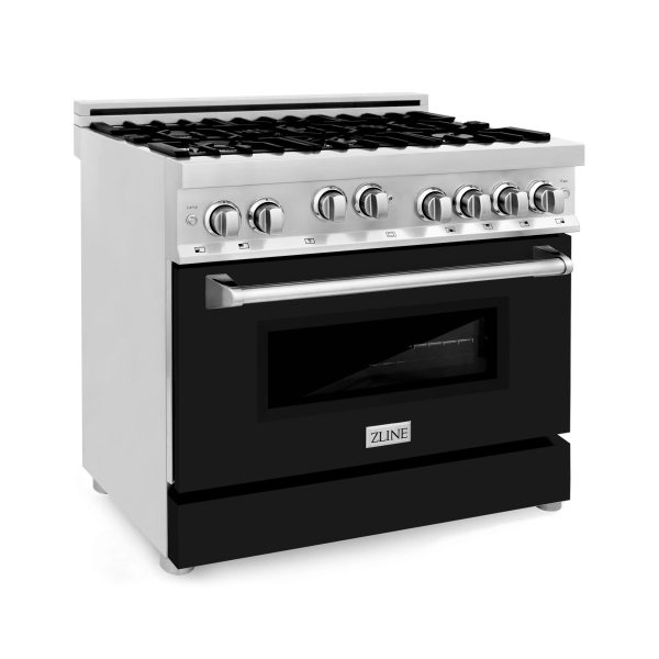 ZLINE 36  Professional 4.6 cu. ft. 6 Gas on Gas Range in Stainless Steel with Color Door Options (RG36) [Color: Stainless Steel] For Cheap