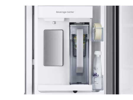 Samsung Réfrigérateur trois portes avec porte à deux battants de 33 pouces, 24,5 pi. cu. avec Beverage Center™ et pichet d’eau à remplissage automatique RF25C5551SG AA Cheap