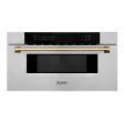 ZLINE Autograph Edition 30  1.2 cu. ft. Built-In Microwave Drawer in Stainless Steel with Accents (MWDZ-30) [Color: Champagne Bronze] on Sale