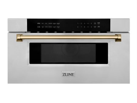 ZLINE Autograph Edition 30  1.2 cu. ft. Built-In Microwave Drawer in Stainless Steel with Accents (MWDZ-30) [Color: Champagne Bronze] on Sale