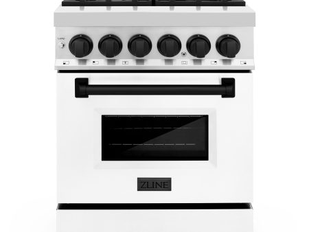 ZLINE Autograph Edition 24  2.8 cu. ft. Dual Fuel Range with Gas Stove and Electric Oven in Stainless Steel with White Matte Door and Accents (RAZ-WM-24) [Color: Matte Black] Discount