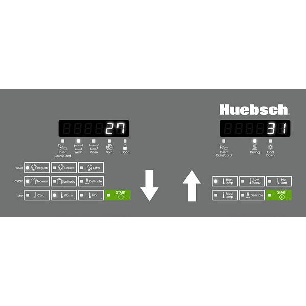 Huebsch Appareil de buanderie commercial laveuse au gaz superposées électrique HTGNXASP096CW01 Supply