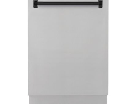 ZLINE Autograph Edition 18 Compact 3rd Rack Top Control Dishwasher in Stainless Steel with Accent Handle, 51dBa (DWVZ-304-18) [Color: Matte Black] Cheap