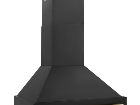 ZLINE 36 in. Autograph Edition Black Stainless Steel Range Hood with Handle (BS655Z-36) [Color: Gold] Supply