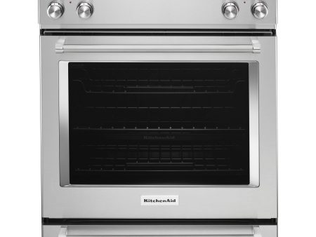 KitchenAid Cuisinière électrique encastrable de 30 po. avec convection véritable Even-Heat™ YKSEG700ESS [BOITE OUVERTE] For Cheap