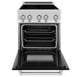 ZLINE 24  2.8 cu. ft. Induction Range with a 4 Element Stove and Electric Oven in Stainless Steel (RAIND-24) [Color: Black Matte] on Sale