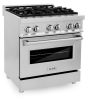 ZLINE 30 in. Dual Fuel Range with Gas Stove and Electric Oven in Stainless Steel (RA30) [Color: Stainless Steel] on Sale