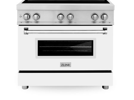 ZLINE 36  4.6 cu. ft. Induction Range with a 5 Element Stove and Electric Oven in Stainless Steel (RAIND-36) [Color: White Matte] Online Hot Sale