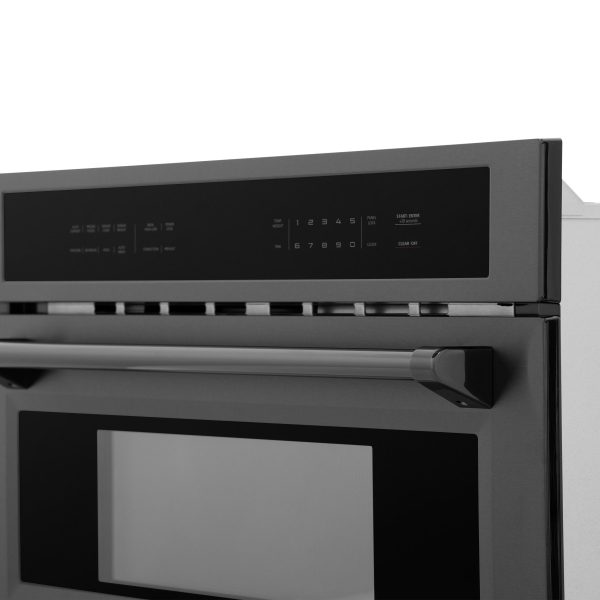 ZLINE 30 in. Microwave Oven in Black Stainless Steel with Traditional Handle (MWO-30-BS) Discount