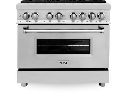 ZLINE 36 in. Dual Fuel Range with Gas Stove and Electric Oven in Stainless Steel (RA36) [Color: Stainless Steel] Sale