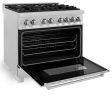 ZLINE 36 in. Professional Dual Fuel Range in DuraSnow Stainless Steel with Color Door Finishes (RAS-SN-36) [Color: DuraSnow Stainless Steel] Hot on Sale