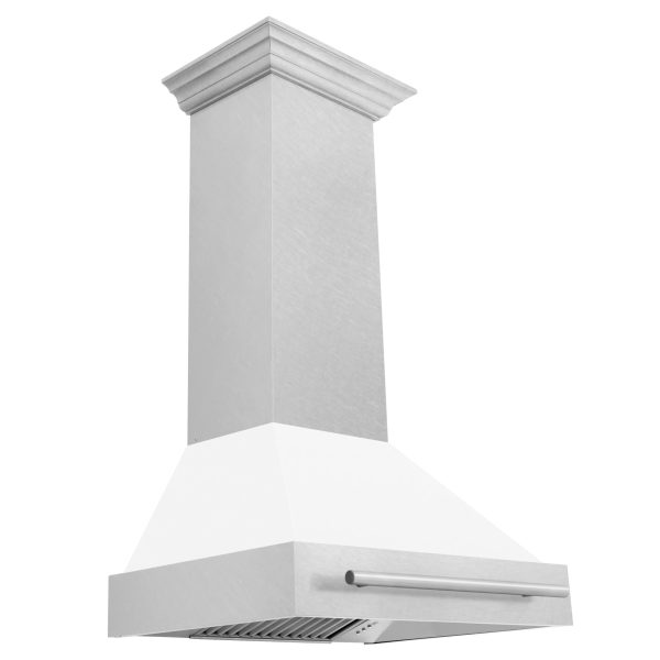 ZLINE 30 in. DuraSnow Stainless Steel Range Hood with Color Shell Options (8654SNX-30) [Color: White Matte] Cheap