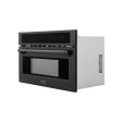 ZLINE 30 in. Microwave Oven in Black Stainless Steel with Traditional Handle (MWO-30-BS) Discount