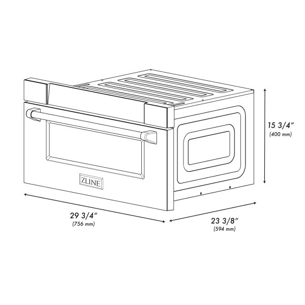 ZLINE Autograph Edition 30  1.2 cu. ft. Built-In Microwave Drawer in Stainless Steel with Accents (MWDZ-30) [Color: Champagne Bronze] on Sale