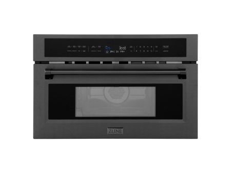 ZLINE 30 in. Microwave Oven in Black Stainless Steel with Traditional Handle (MWO-30-BS) Discount