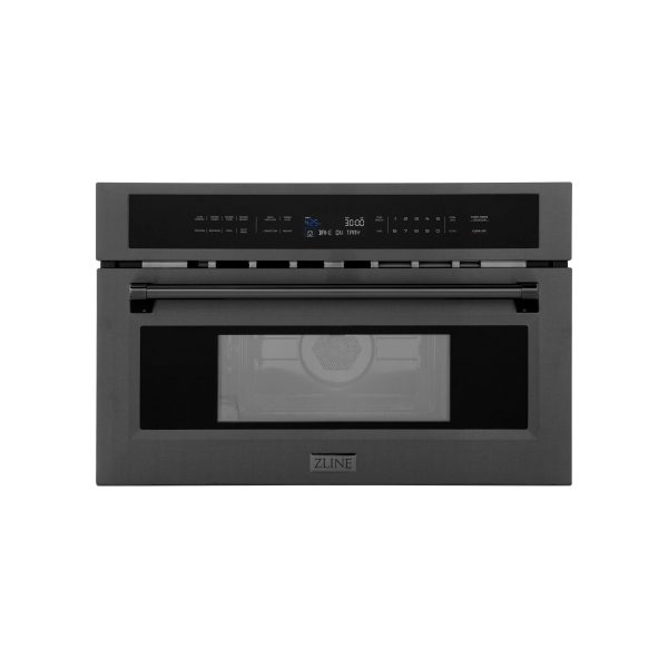 ZLINE 30 in. Microwave Oven in Black Stainless Steel with Traditional Handle (MWO-30-BS) Discount