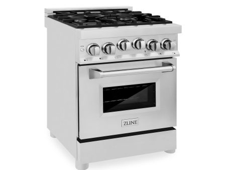 ZLINE 24 in. 2.8 cu. ft. Range with Gas Stove and Gas Oven in Stainless Steel (RG24) [Color: Stainless Steel] Sale