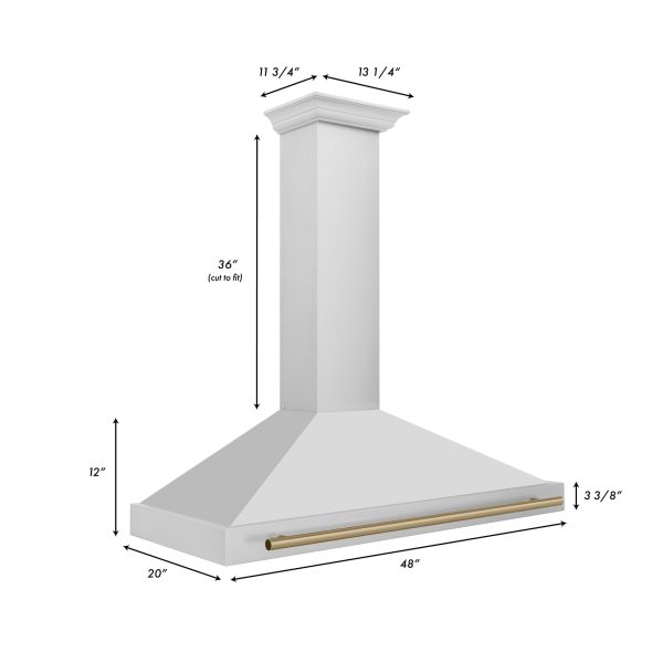 ZLINE 48 in. Autograph Edition Convertible Stainless Steel Range Hood with Stainless Steel Shell and Champagne Bronze Accents (KB4STZ-48-CB) [Color: Champagne Bronze Accents] For Cheap