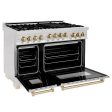 ZLINE Autograph Edition 48  6.0 cu. ft. Range with Gas Stove and Gas Oven in DuraSnow Stainless Steel with Accents (RGSZ-SN-48) [Color: Champagne Bronze] Online Hot Sale