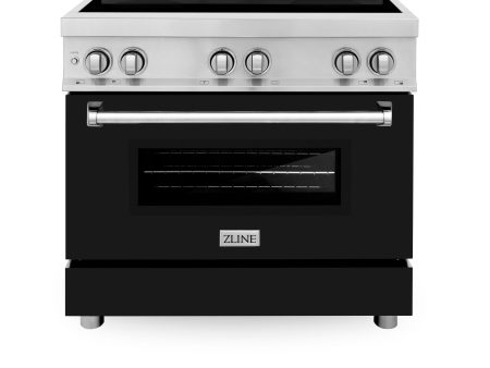 ZLINE 36  4.6 cu. ft. Induction Range with a 5 Element Stove and Electric Oven in Stainless Steel (RAIND-36) [Color: Black Matte] Supply