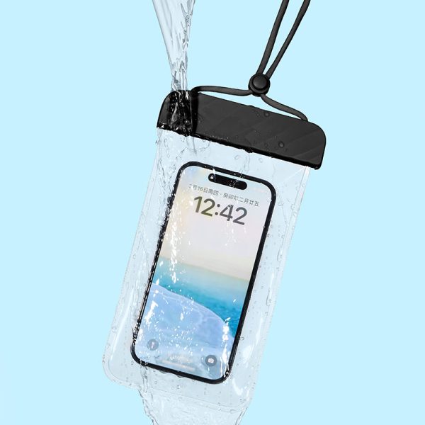 IPX8 Waterproof Pouch for Under 7.2-inches Cell Phone Floating Wave Texture Clear TPU Phone Case Dry Bag with Lanyard Hot on Sale