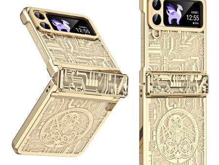 Mechanical Legend Series for Samsung Galaxy Z Flip4 5G Protective Phone Case Hard PC Electroplating Cover Supply