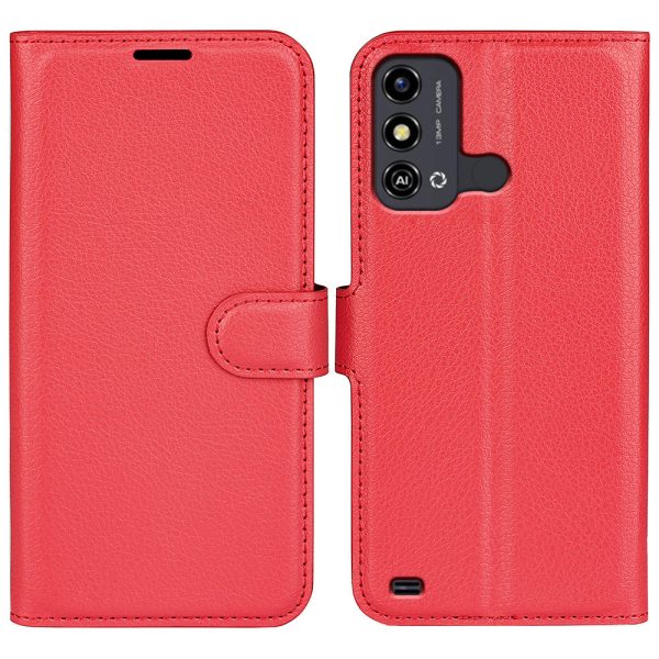 Litchi Texture Shell for ZTE Blade A53 Wallet Phone Cover Stand Mobile Phone PU Leather Case For Cheap