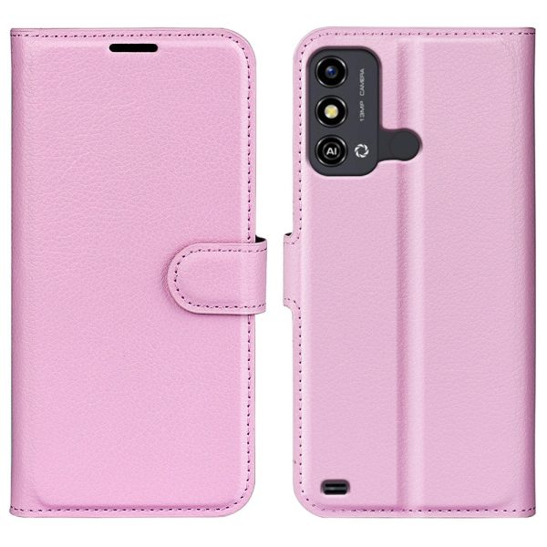 Litchi Texture Shell for ZTE Blade A53 Wallet Phone Cover Stand Mobile Phone PU Leather Case For Cheap